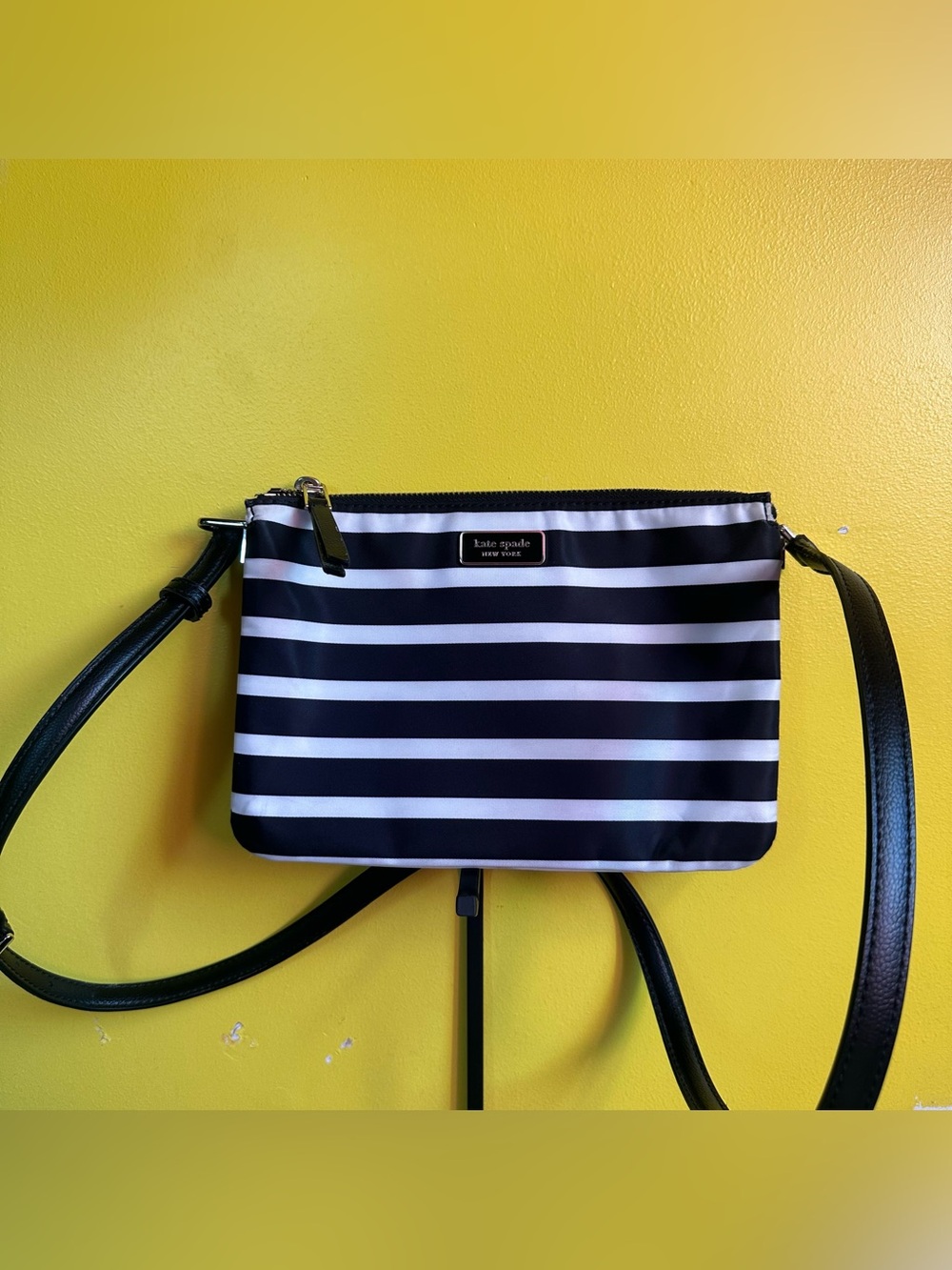 Kate Spade New York Dawn Sailing Stripe Triple Gusset Crossbody
